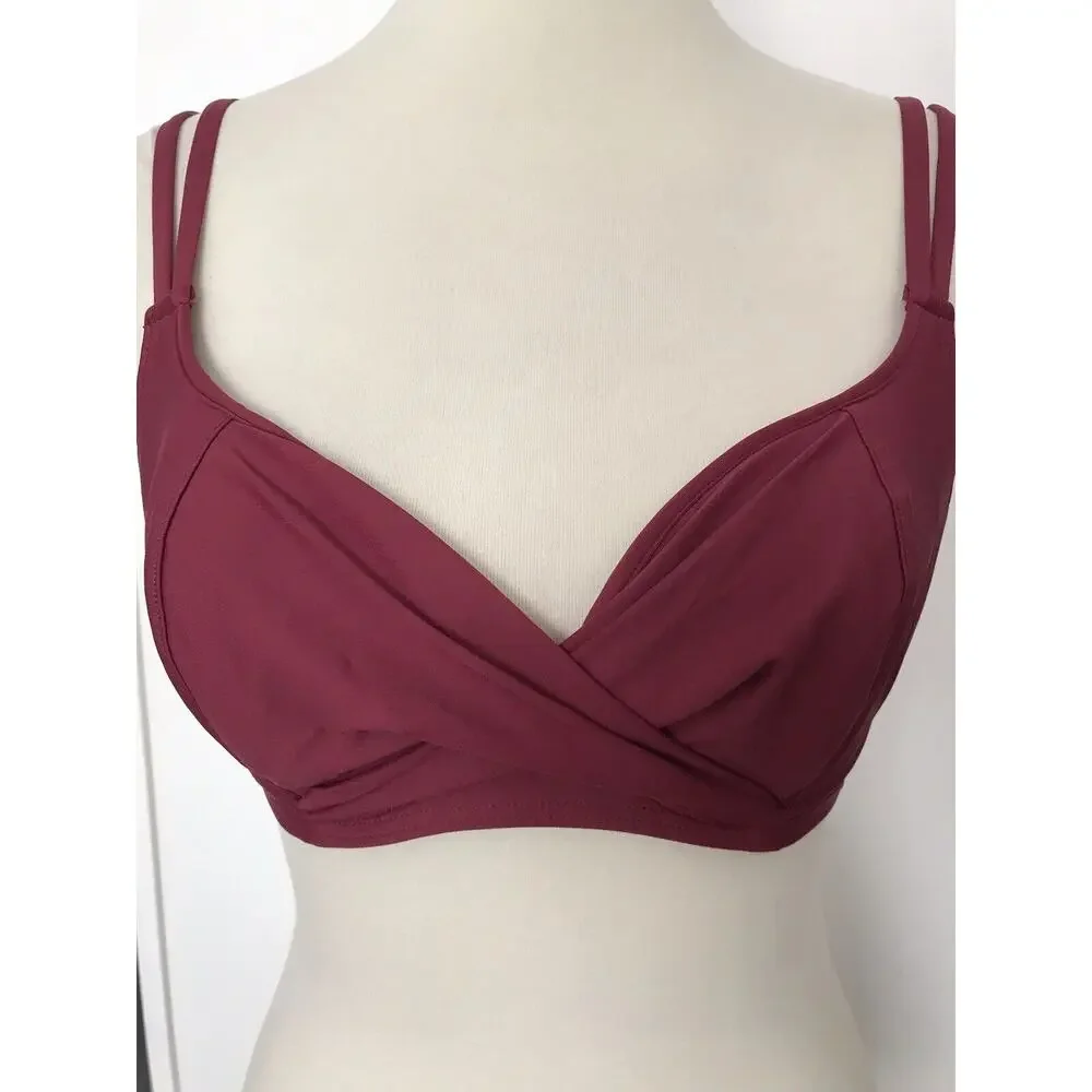 Birdsong Wrap Bikini Top Plum Pie Swimwear